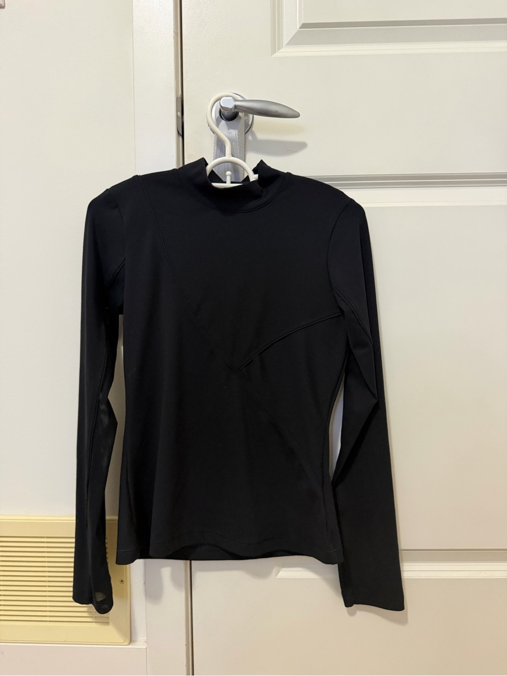 Nike Pro Black Long-Sleeve Mock Neck Top